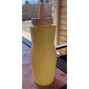 Vintage MCM Plastic Yellow Mustard Condiment Bottle Squeeze